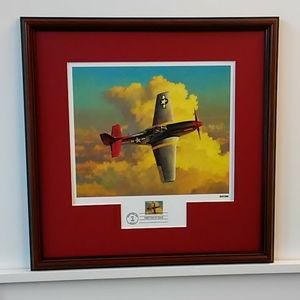 Aviation print framed.  Mustang